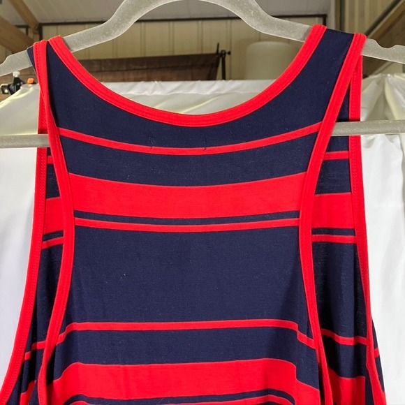 Gap Maxi Dress XXL Womens Striped Sleeveless Casual Red Blue Knit‎ New - Picture 7 of 13
